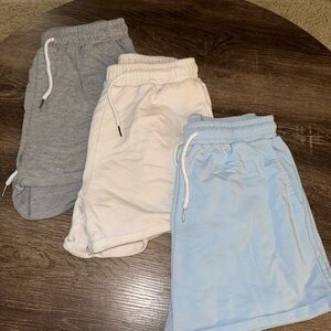 Gray, White, and Blue Lounge Sweat Shorts Bundle